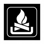 Fire camp sign, decals stickers
