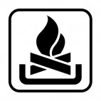 Fire camp sign, decals stickers