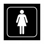 Women toilet sign, decals stickers