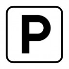 Parking sign, decals stickers