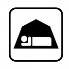 Rest tent sign , decals stickers