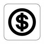 Dollar sign, decals stickers