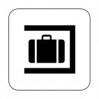 Baggage check in sign, decals stickers