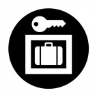 Baggage lockers sign, decals stickers