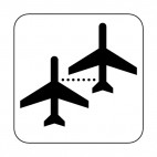 Airplane boarding sign, decals stickers