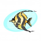 Tiger fish underwater, decals stickers