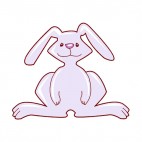 Rabbit with long ears, decals stickers