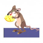 Rat eating cheese, decals stickers