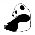 Panda sitting down, decals stickers