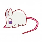 White mouse with long tail, decals stickers