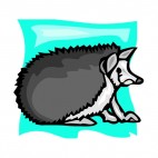 Grey hedgehog, decals stickers