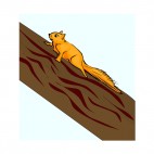 Squirrel walking on a branch, decals stickers