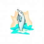 Dolphin jumping out of water, decals stickers