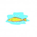 Gold trout underwater, decals stickers