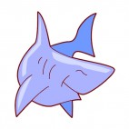 Blue shark sleeping, decals stickers