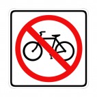 No bicycle allowed sign , decals stickers