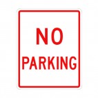 No parking sign, decals stickers