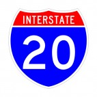 Interstate 20 sign, decals stickers