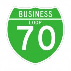 Business loop 70 route sign, decals stickers