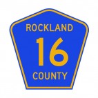 Rockland 16 county route sign, decals stickers