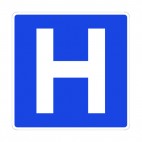 Hopital sign, decals stickers