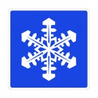 Snowflake sign, decals stickers