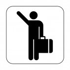 Departing Flights sign, decals stickers