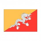 Bhutan flag, decals stickers