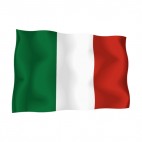 Italy waving flag, decals stickers