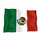 Mexico waving flag, decals stickers