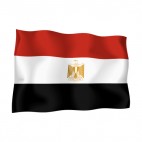 Egypt waving flag, decals stickers