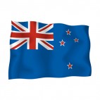 New Zealand waving flag, decals stickers