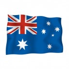 Australia waving flag, decals stickers