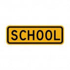 School warning sign, decals stickers