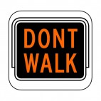 Dont walk sign, decals stickers