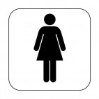 Women toilet sign , decals stickers