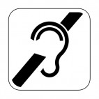 Hearing impaired sign , decals stickers
