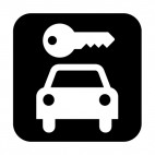 Car rental sign, decals stickers