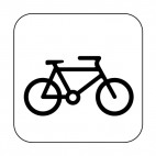 Bicycle sign, decals stickers