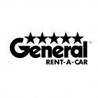 General rent-a-car logo, decals stickers