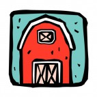 Red barn, decals stickers
