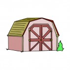 Pink and brown shed, decals stickers