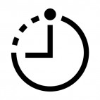 Clock 15 min sign, decals stickers