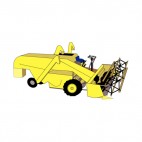 Yellow harvester, decals stickers
