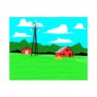 Farm in the midwest, decals stickers