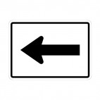 Left direction sign, decals stickers