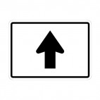 Go straight direction sign, decals stickers