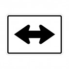 Right or left direction sign, decals stickers