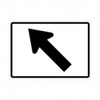 Left exit route sign, decals stickers