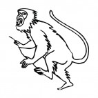 Baboon screaming, decals stickers